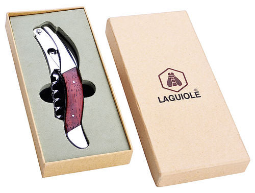 Laguiole klappbarer Korkenzieher "RED PEAR Wood"