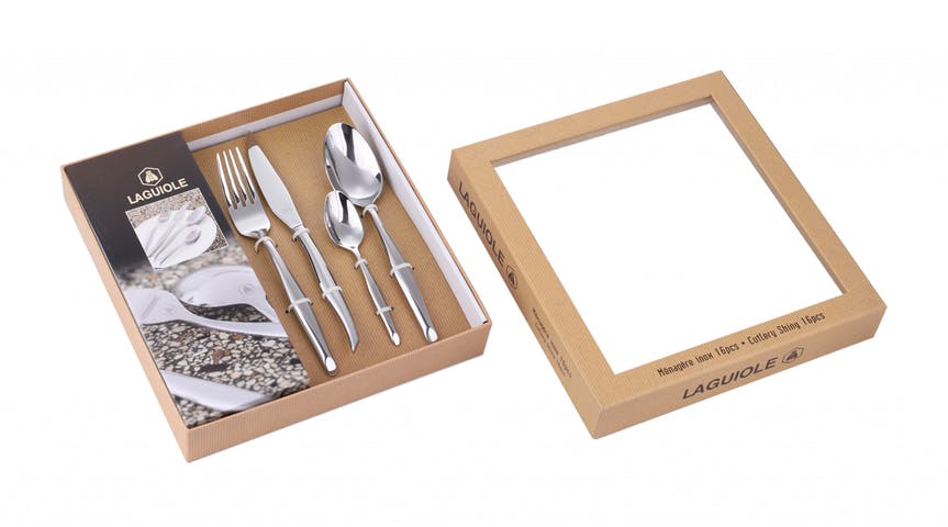 Besteckset "Edelstahl" - 16 teilig - Laguiole