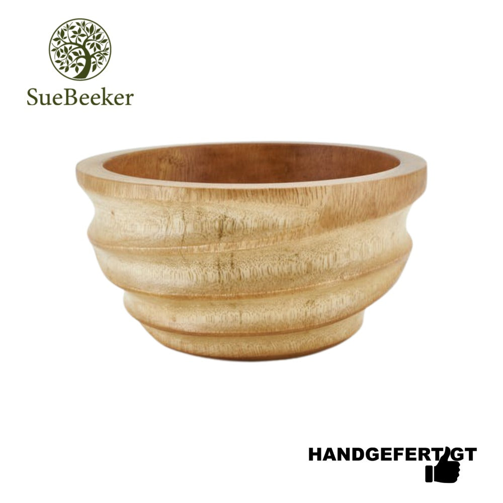 "Twist Natur S" ökologisch nachhaltige und handgefertigte Holzschale - Obstschale - Salatschale von SueBeeker