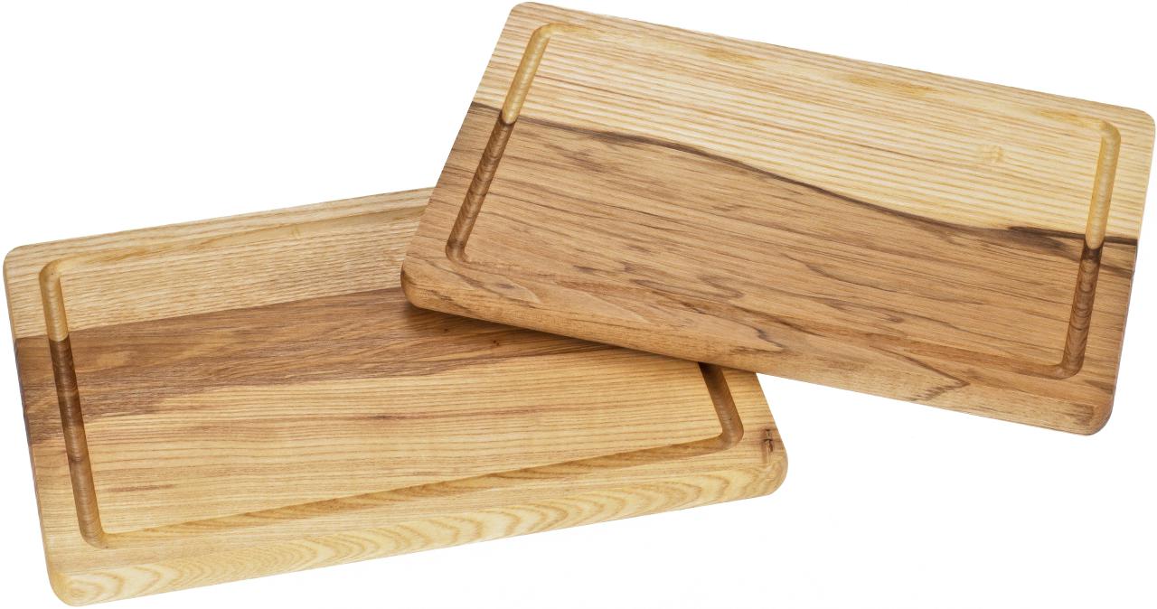Schneidebrett mit Saftrille aus FSC-Zertifiziertem Eschenholz - geölt