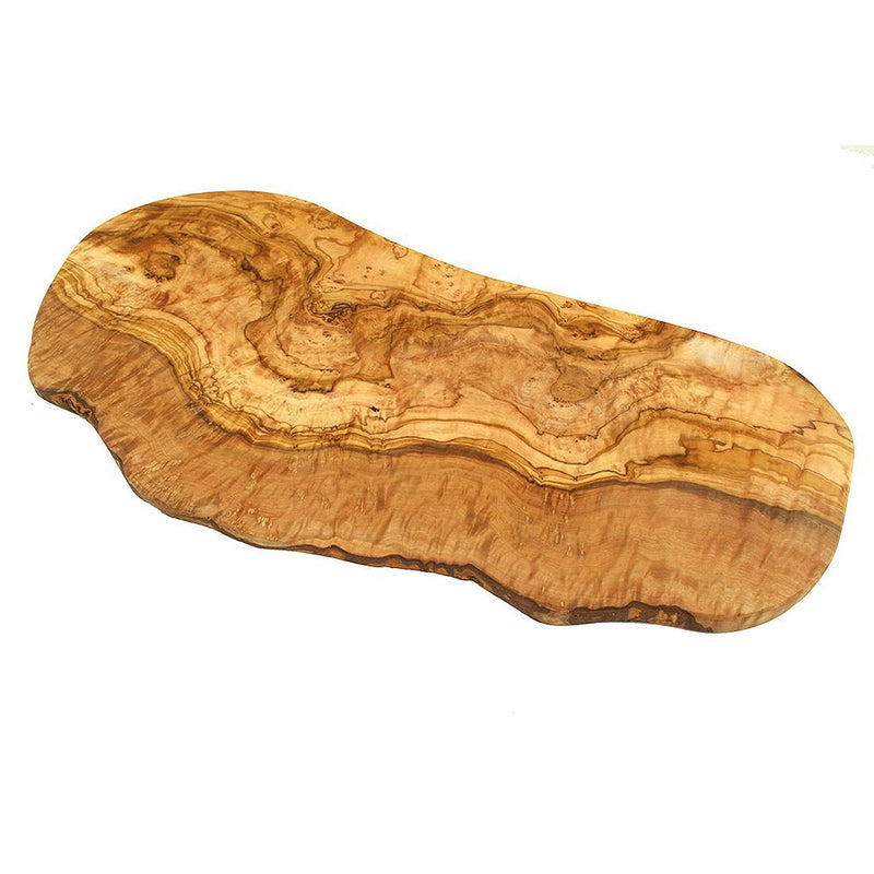 Schneide- Servierbrett Rustikal aus Olivenholz (Länge 30 – 34 cm)
