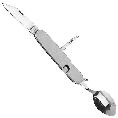 Camping-Besteck-Taschenmesser mit Gürteltasche und 6 Funktionen