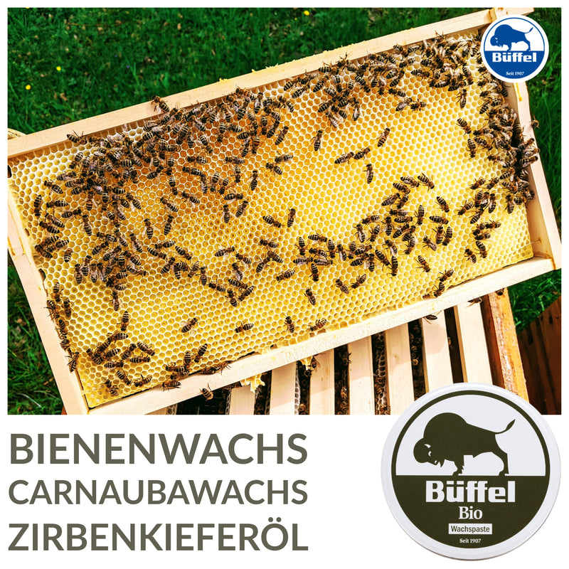 Büffel Bio-Wachs - mit Zirbenöl und Bienenwachs - für Hölzer im Innenbereich