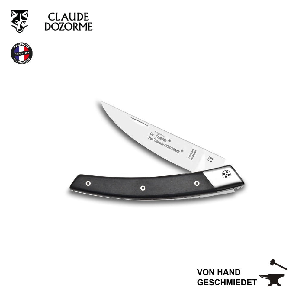 Claude Dorzorme - Le Thiers - handgeschmiedetes Taschenmesser mit Ebenholzgriff aus Frankreich