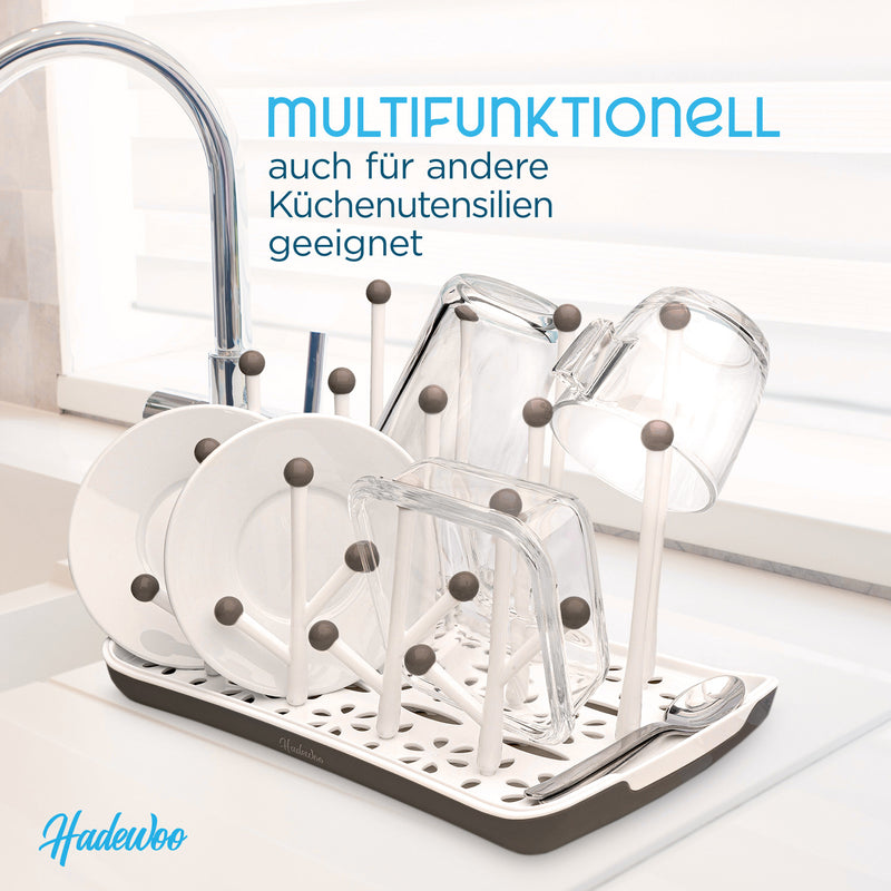Trockenständer  für  Babyflaschen  –  Abtropfgestell  Babyflaschen und Zubehör - grau